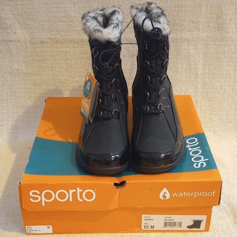 Sporto Women's Black Waterproof Boots